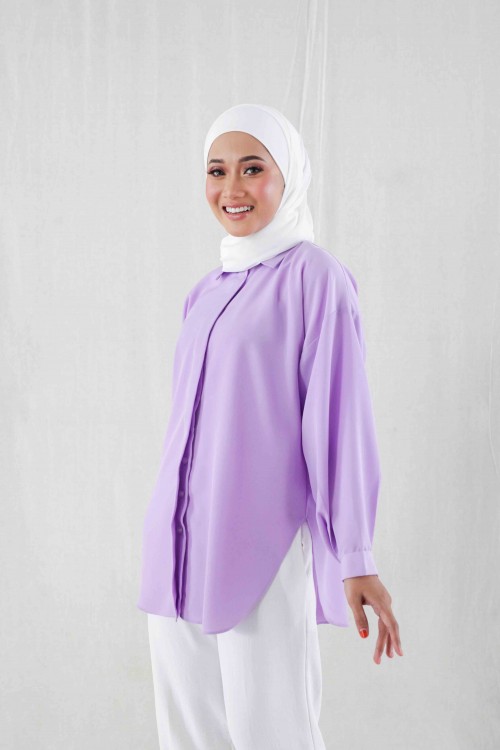 SHELLY BLOUSE IN LILAC PURPLE